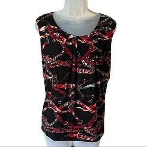 Jones Studio Separates woman’s sz XL sleeveless rounded neck pleated bib area